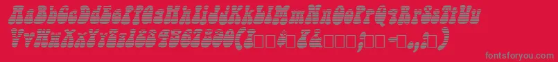 フォントSargoo – 赤い背景に灰色の文字