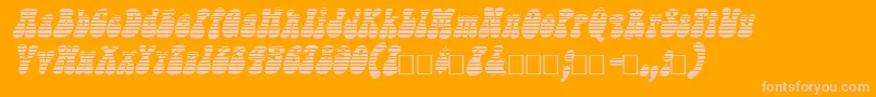 Sargoo Font – Pink Fonts on Orange Background