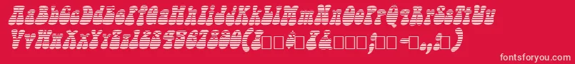 Sargoo Font – Pink Fonts on Red Background