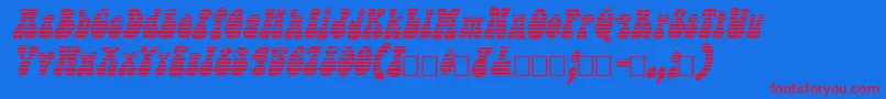 Sargoo Font – Red Fonts on Blue Background