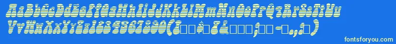 Sargoo Font – Yellow Fonts on Blue Background