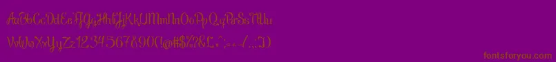 BrushOff Font – Brown Fonts on Purple Background