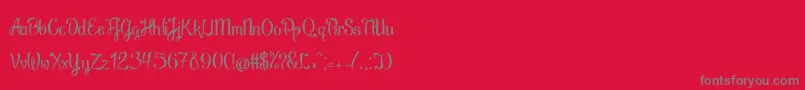 Fonte BrushOff – fontes cinzas em um fundo vermelho