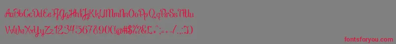 BrushOff Font – Red Fonts on Gray Background