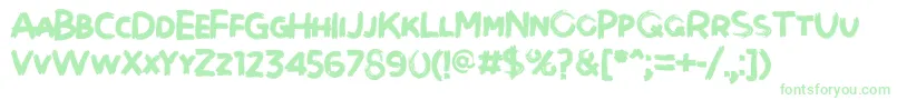 Brushot Bold Font – Green Fonts on White Background
