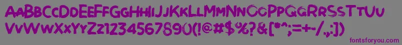 Шрифт Brushot Bold – фиолетовые шрифты на сером фоне