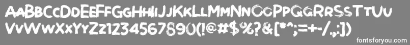 Brushot Bold Font – White Fonts on Gray Background