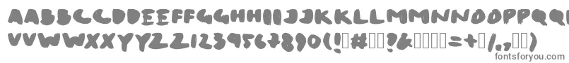 フォントBrushPenXL – 白い背景に灰色の文字