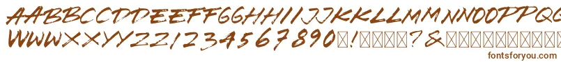 Шрифт BrushWedco – коричневые шрифты на белом фоне