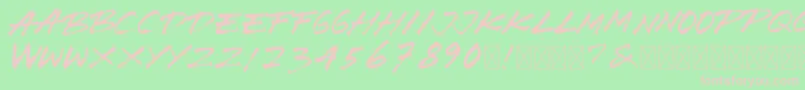 Шрифт BrushWedco – розовые шрифты на зелёном фоне