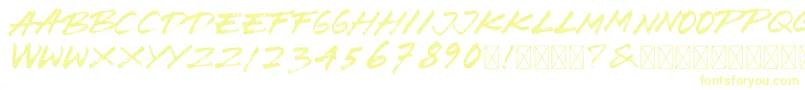 BrushWedco-Schriftart – Gelbe Schriften