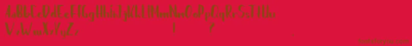 brushylicious Font – Brown Fonts on Red Background