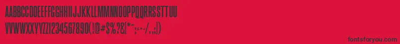 Brusio Condensed Font – Black Fonts on Red Background