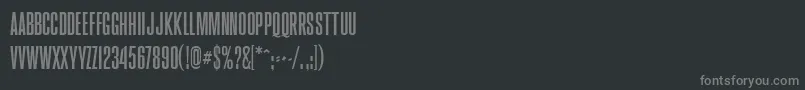 Brusio Condensed Font – Gray Fonts on Black Background