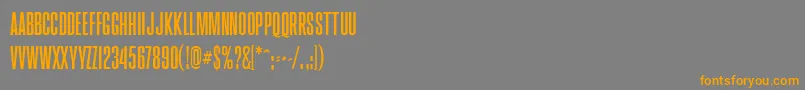 Brusio Condensed Font – Orange Fonts on Gray Background