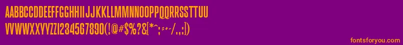 Brusio Regular Font – Orange Fonts on Purple Background