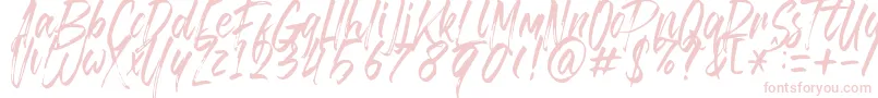 Brusthy Font – Pink Fonts on White Background