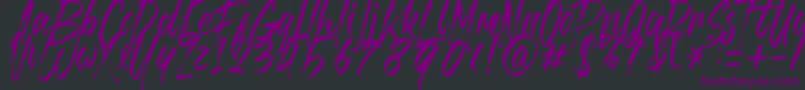 Brusthy Font – Purple Fonts on Black Background