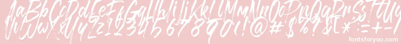 Brusthy Font – White Fonts on Pink Background
