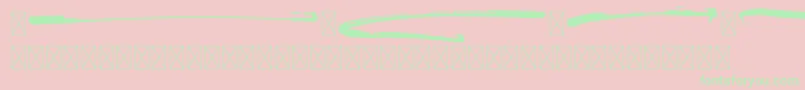 BrusthySwash Font – Green Fonts on Pink Background