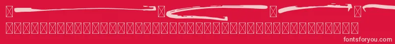 BrusthySwash Font – Pink Fonts on Red Background
