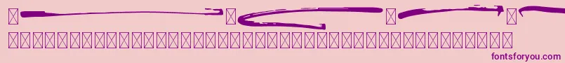 BrusthySwash-fontti – violetit fontit vaaleanpunaisella taustalla