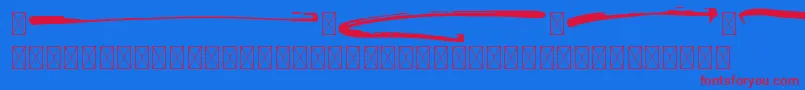 BrusthySwash Font – Red Fonts on Blue Background