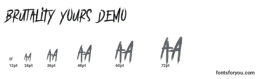 BRUTALItY YOURS DEMO Font Sizes