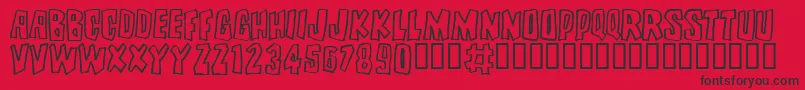 BRUTALITY Font – Black Fonts on Red Background
