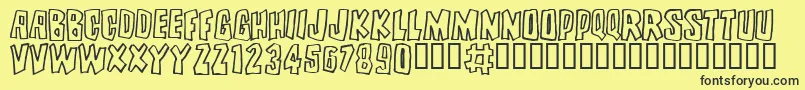 BRUTALITY Font – Black Fonts on Yellow Background