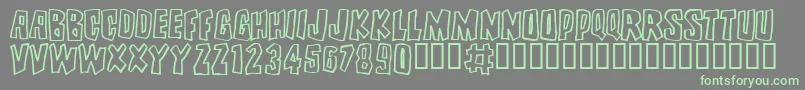 BRUTALITY Font – Green Fonts on Gray Background