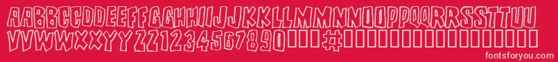 BRUTALITY Font – Pink Fonts on Red Background