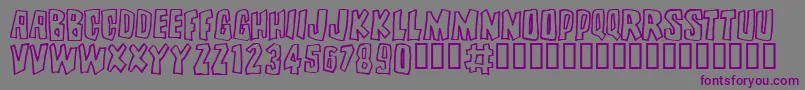 BRUTALITY Font – Purple Fonts on Gray Background