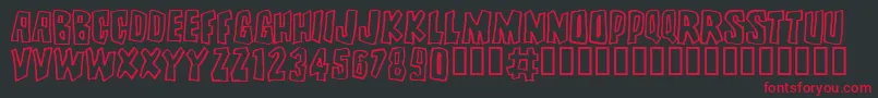 BRUTALITY Font – Red Fonts on Black Background