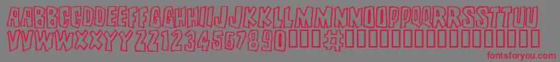 BRUTALITY Font – Red Fonts on Gray Background