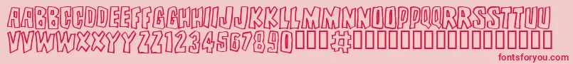 フォントBRUTALITY – ピンクの背景に赤い文字