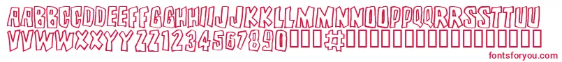 BRUTALITY Font – Red Fonts on White Background