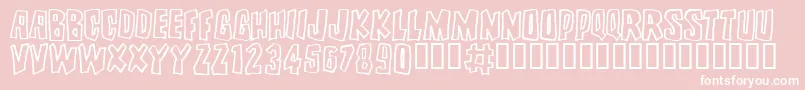 BRUTALITY Font – White Fonts on Pink Background
