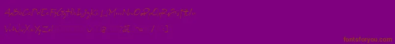 Bs Signature Demo-Schriftart – Braune Schriften auf violettem Hintergrund