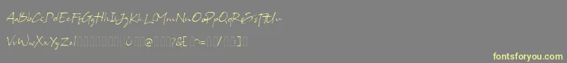 Bs Signature Demo-Schriftart – Gelbe Schriften auf grauem Hintergrund