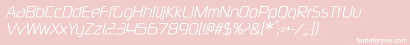 NeuropolxcdltItalic Font – White Fonts on Pink Background