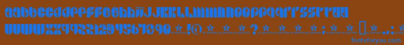 BSIDE    Font – Blue Fonts on Brown Background