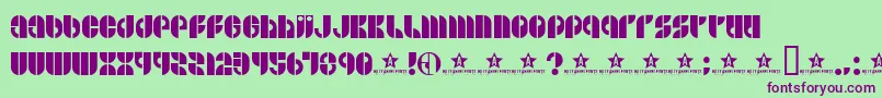 BSIDE   -fontti – violetit fontit vihreällä taustalla