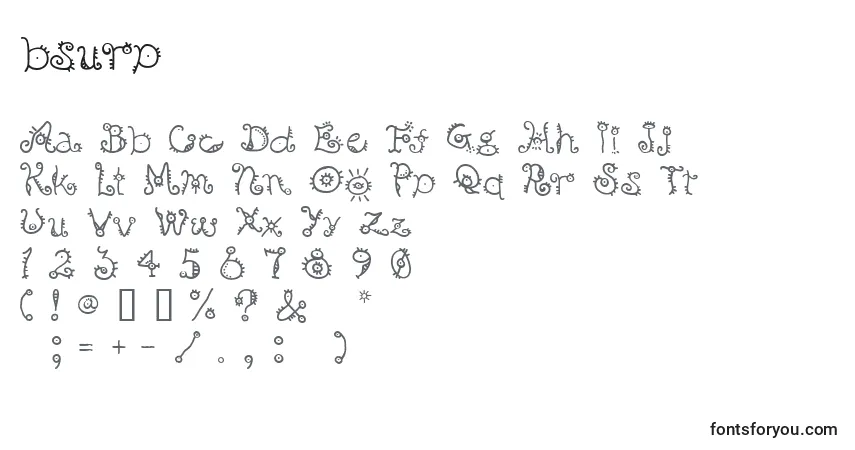 Bsurp    (122331)-fontti – aakkoset, numerot, erikoismerkit