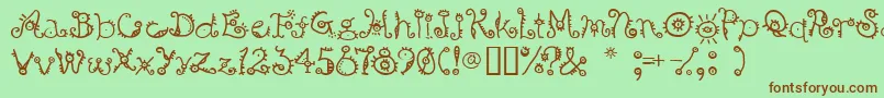 bsurp    Font – Brown Fonts on Green Background