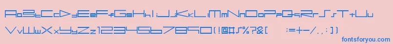 btseps2 Font – Blue Fonts on Pink Background