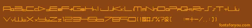 btseps2 Font – Orange Fonts on Brown Background