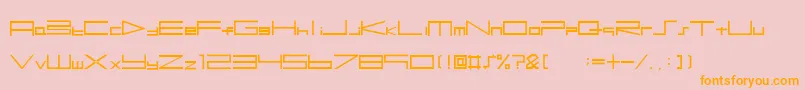 btseps2 Font – Orange Fonts on Pink Background