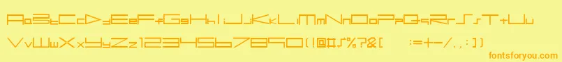 btseps2 Font – Orange Fonts on Yellow Background