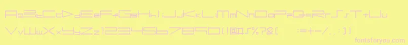 btseps2 Font – Pink Fonts on Yellow Background